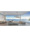 Mantra Sabina Pendant 5 x E27, Imitation Wood, Linen Shade