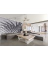 Mantra Sabina Pendant 5 x E27, Imitation Wood, Linen Shade