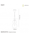 Mantra Sonata Pendant 29cm Round, 1 x E27 (Max 40W), Polished Chrome/Graphite