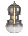 Mantra Sonata Pendant 29cm Round, 1 x E27 (Max 40W), Polished Chrome/Graphite