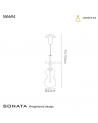Mantra Sonata Pendant 22cm Round, 1 x E27 (Max 40W), Polished Chrome/Graphite