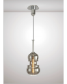 Mantra Sonata Pendant 22cm Round, 1 x E27 (Max 40W), Polished Chrome/Graphite