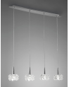 Mantra Artic Linear Pendant 4 Light G9 Line, Polished Chrome