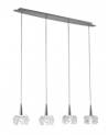 Mantra Artic Linear Pendant 4 Light G9 Line, Polished Chrome