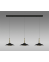 Mantra Orion 3 Light Linear Pendant, 24W LED, 3000K, 1770lm, Black/Antique Brass