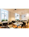 Mantra Orion 3 Light Linear Pendant, 24W LED, 3000K, 1770lm, Black/Antique Brass