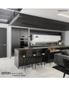 Mantra Orion 3 Light Linear Pendant, 24W LED, 3000K, 1770lm, Black/Antique Brass