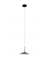 Mantra Orion 1 Light Pendant, 8W LED, 3000K, 590lm, Black/Antique Brass