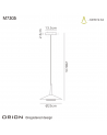 Mantra Orion 1 Light Pendant, 8W LED, 3000K, 590lm, Black/Antique Brass