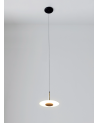 Mantra Orion 1 Light Pendant, 8W LED, 3000K, 590lm, Black/Antique Brass