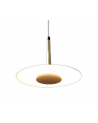 Mantra Orion 1 Light Pendant, 8W LED, 3000K, 590lm, Black/Antique Brass