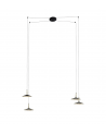 Mantra Orion 4 Light Linear Pendant , 32W LED, 3000K, 1770lm, Black,/Antique Brass