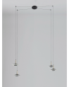 Mantra Orion 4 Light Linear Pendant , 32W LED, 3000K, 1770lm, Black,/Antique Brass