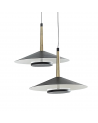 Mantra Orion 4 Light Linear Pendant , 32W LED, 3000K, 1770lm, Black,/Antique Brass