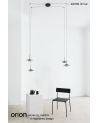 Mantra Orion 2 Light Linear Pendant , 16W LED, 3000K, 1180lm, Black,/Antique Brass
