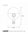 Classic Deco LED Chrome Top 80mm E27 Dimmable 220-240V 4W 2700K, 330lm, Chrome/Clear Finish