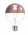 Classic Deco LED Rose Gold Top 80mm E27 Dimmable 220-240V 4W 2700K, 330lm, Rose Gold/Clear Finish