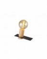Bret Table Lamp, 1 Light E27, Black/Wood, (Lamps Not Included)