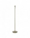 Carlton Round Flat Base Floor Lamp Without Shade, Switched Lampholder, 1 Light E27 Satin Nickel