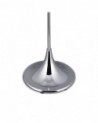 Crowne Round Curved Base Floor Lamp Without Shade, Inline Switch, 1 Light E27 Polished Chrome