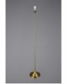 Crowne Round Curved Base Floor Lamp Without Shade, Inline Switch, 1 Light E27 Antique Brass