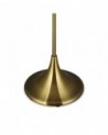 Crowne Round Curved Base Floor Lamp Without Shade, Inline Switch, 1 Light E27 Antique Brass