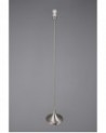 Crowne Round Curved Base Floor Lamp Without Shade, Inline Switch, 1 Light E27 Satin Nickel