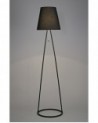 Hayden Floor Lamp 1 Light E27 Matt Black c/w Black Fabric Shade