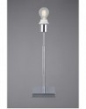 Camino Square Base Small Table Lamp Without Shade, Inline Switch, 1 Light E27 Polished Chrome