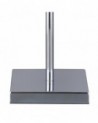 Camino Square Base Small Table Lamp Without Shade, Inline Switch, 1 Light E27 Polished Chrome