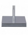 Camino Square Base Medium Table Lamp Without Shade, Inline Switch, 1 Light E27 Polished Chrome