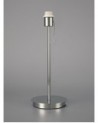 Carlton Round Flat Base Large Table Lamp Without Shade, Switched Lampholder, 1 Light E27 Polished Chrome