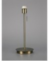 Carlton Round Flat Base Large Table Lamp Without Shade, Switched Lampholder, 1 Light E27 Antique Brass
