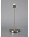 Carlton Round Flat Base Large Table Lamp Without Shade, Switched Lampholder, 1 Light E27 Satin Nickel
