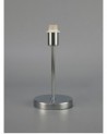 Cedar Round Base Small Table Lamp Without Shade, Inline Switch, 1 Light E14 Polished Chrome