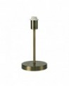 Cedar Round Base Small Table Lamp Without Shade, Inline Switch, 1 Light E14 Satin Nickel