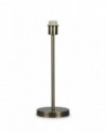 Cedar Round Base Medium Table Lamp Without Shade, Inline Switch, 1 Light E27 Satin Nickel