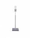 Courtyard Rectangular Base Table Lamp Without Shade, Inline Switch, 1 Light E27 Polished Chrome