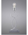 Courtyard Rectangular Base Table Lamp Without Shade, Inline Switch, 1 Light E27 Polished Chrome