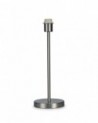 Crowne Round Curved Base Table Lamp Without Shade, Inline Switch, 1 Light E27 Polished Chrome