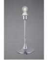 Crowne Round Curved Base Table Lamp Without Shade, Inline Switch, 1 Light E27 Polished Chrome