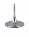 Crowne Round Curved Base Table Lamp Without Shade, Inline Switch, 1 Light E27 Polished Chrome