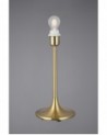 Crowne Round Curved Base Table Lamp Without Shade, Inline Switch, 1 Light E27 Antique Brass