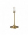 Crowne Round Curved Base Table Lamp Without Shade, Inline Switch, 1 Light E27 Satin Nickel