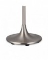 Crowne Round Curved Base Table Lamp Without Shade, Inline Switch, 1 Light E27 Satin Nickel