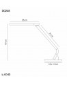 Lido LED Table Lamp White With USB Charging Port, 15W, 960lm, 3300/4200/5300/6200K