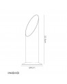 Indio Uplighter With Inline Switch 1 Light GU10 Satin Nickel