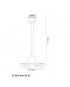 Crowne Round Curved Base Table Lamp Without Shade, Inline Switch, 1 Light E27 Polished Chrome