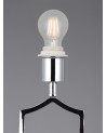 Courtyard Rectangular Base Table Lamp Without Shade, Inline Switch, 1 Light E27 Polished Chrome