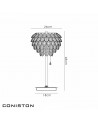 Coniston Table Lamp, 2 Light E14, Polished Chrome/Crystal